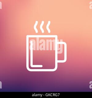 Mug of hot choco thin line icon Stock Vector