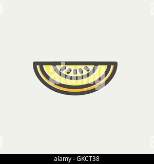 Melon thin line icon Stock Vector