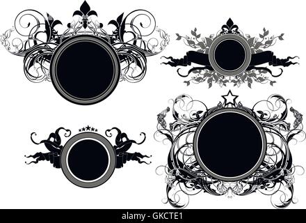 set of ornamental shields Stock Vector