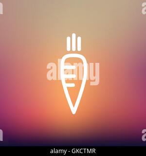 Carrot thin line icon Stock Vector