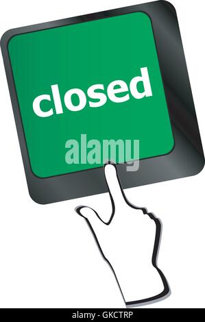 closed button on computer keyboard pc key vector Stock Vector
