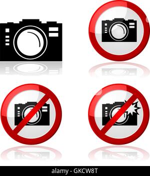 Camera signs Stock Vector