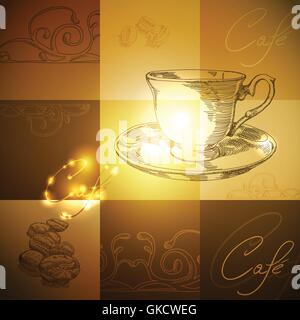 coffee background Stock Vector