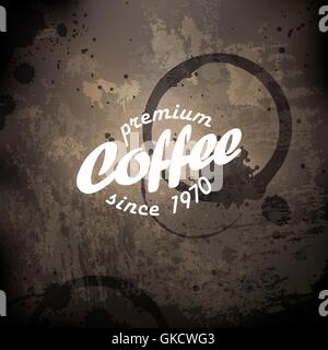Coffee grunge retro background Stock Vector