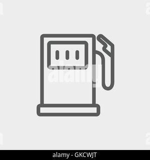 Gas pump thin line icon Stock Vector