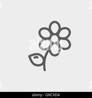 Flower thin line icon Stock Vector