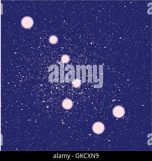 The Big Dipper Constellation Stock Vector