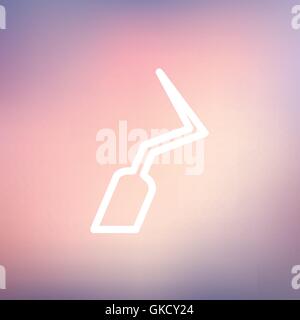 Dental scraper thin line icon Stock Vector