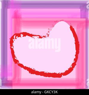 colorful frame and heart Stock Vector