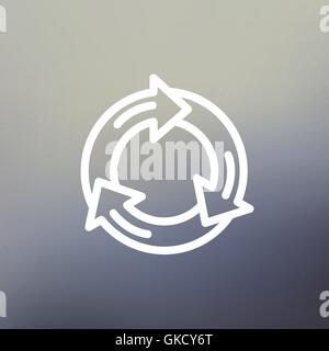 Arrow circle thin line icon Stock Vector