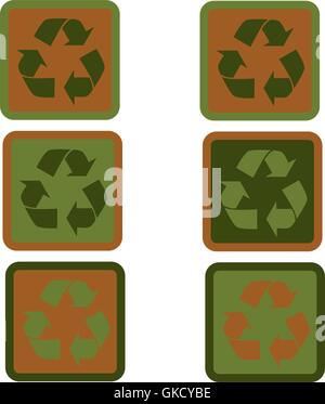 Recycling sign flat design Stock Vector