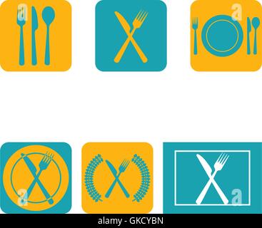 Plate and cutlery Stock Vector