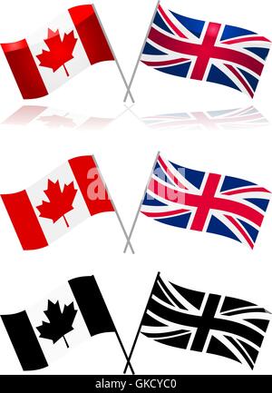 Canada and UK Stock Vector