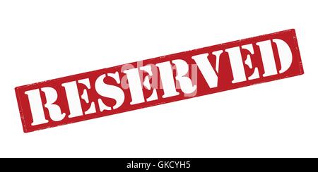 Reserved Stock Vector