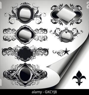 set of ornamental labels Stock Vector