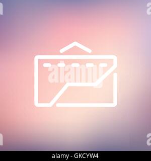Factory thin line icon Stock Vector
