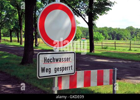 sign signal inaccessible Stock Photo