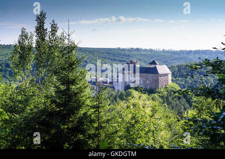 Lockenhaus: Lockenhaus Castle in the nature park Geschriebenstein, Austria, Burgenland, Stock Photo