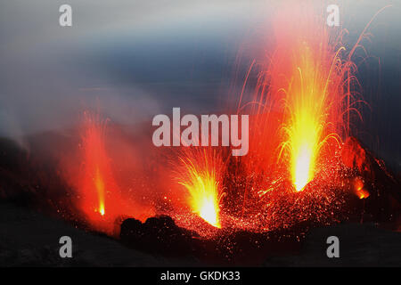 volcano erta ale in ethiopia Stock Photo