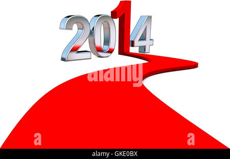 upturn in 2014 Stock Photo