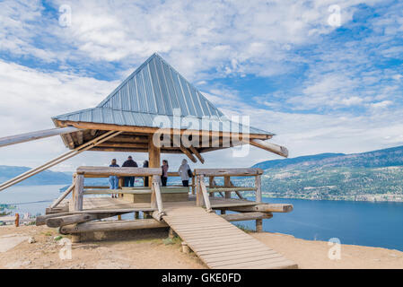 Lookout from Knox Mountain Park, Kelowna, Okanagan Valley, British Columbia, Canada Stock Photo