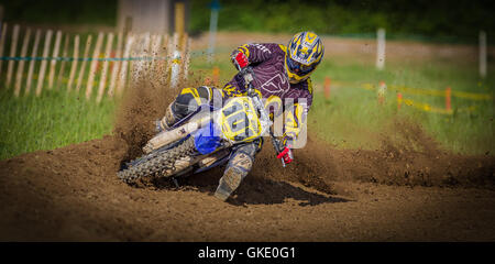 Dirt bike racing Stock Photo