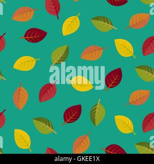 Seamless autumn leaves. vector illustration Stock Vector
