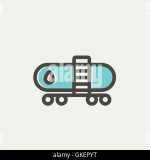 Gas and oil tank thin line icon Stock Vector