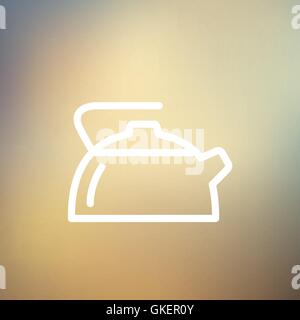 Kettle thin line icon Stock Vector