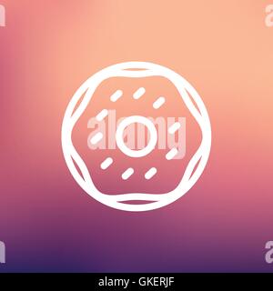 Crispy cookies thin line icon Stock Vector