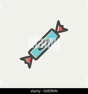 Candy thin line icon Stock Vector
