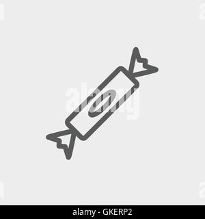 Candy thin line icon Stock Vector