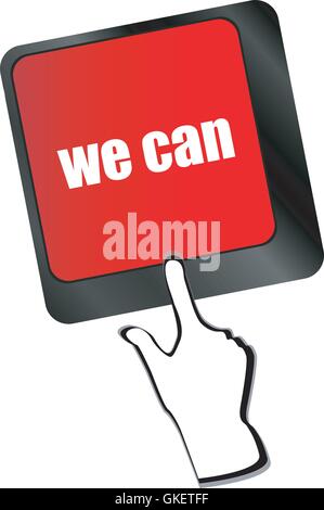 we can button on computer keyboard key vector Stock Vector
