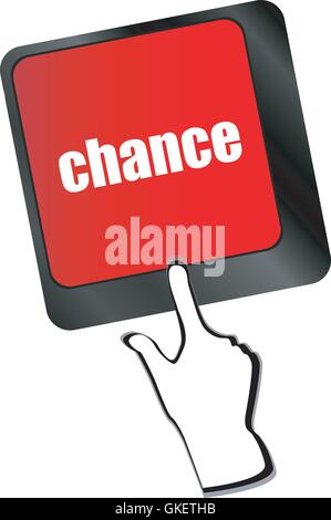 chance button on computer keyboard key vector Stock Vector