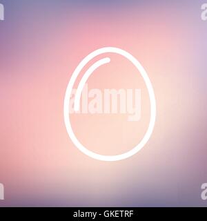 Egg thin line icon Stock Vector