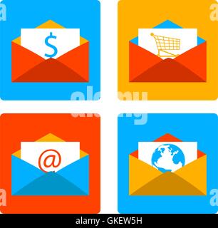 Envelope set Stock Vector