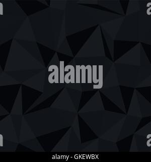 Dark triangle seamless monochrome pattern Stock Vector