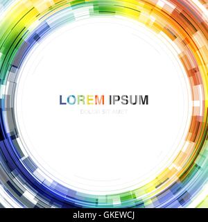Colorful Background with Circle Shape in Center. Vector Template Stock Vector