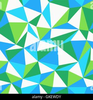 Triangle seamless pattern. Green and Blue color themed Stock Vector