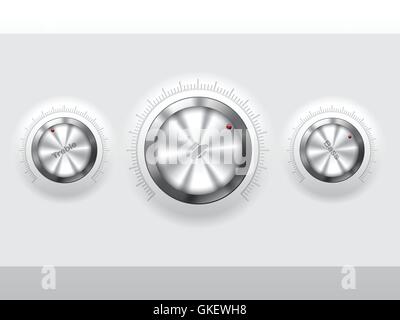 Cool metallic knobs Stock Vector