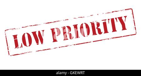 Low priority Stock Vector