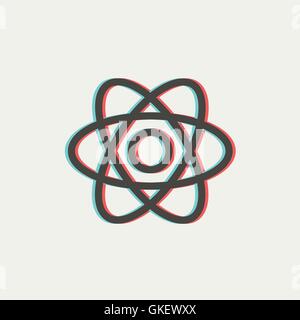 Atom thin line icon Stock Vector