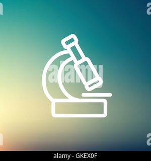 Microscope thin line icon Stock Vector