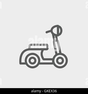 Scooter thin line icon Stock Vector