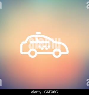 Police car thin line icon Stock Vector