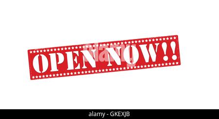 Open now Stock Vector