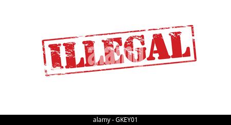 Illegal Stock Vector