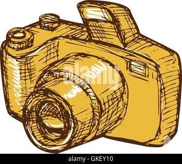 Digital Camera Drawing Stock Vector