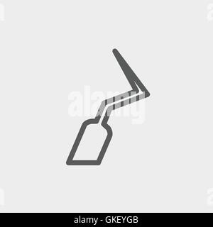 Dental scraper thin line icon Stock Vector