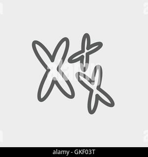 Chromosomes thin line icon Stock Vector